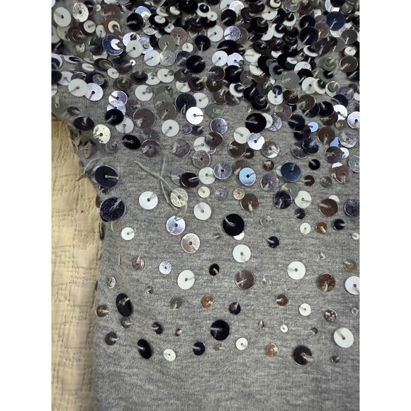 Love Moschino Sequined Jacket Full Zip with Hood | Gray | Womens Size 2 - Picture 11 of 16